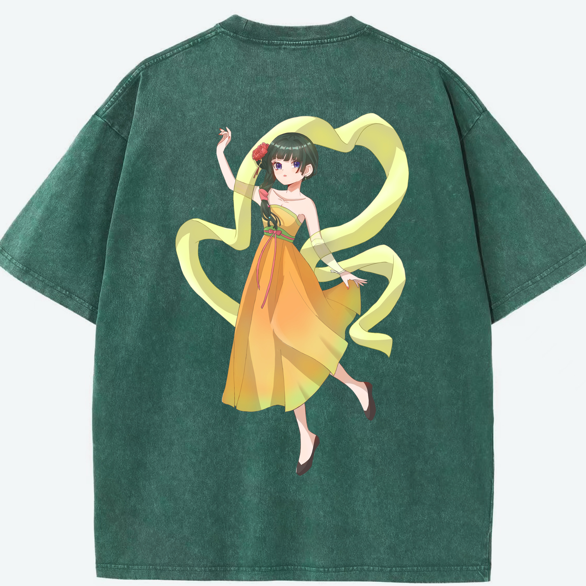 （画像用） 薬屋のひとりごと The Apothecary Diaries 綿100% ヴィンテージ風 半袖Tシャツ（背面プリント）